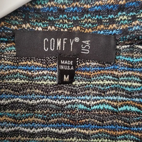 Comfy Multicolor Zip-Up Swing Jacket Size M - Picture 2 of 3